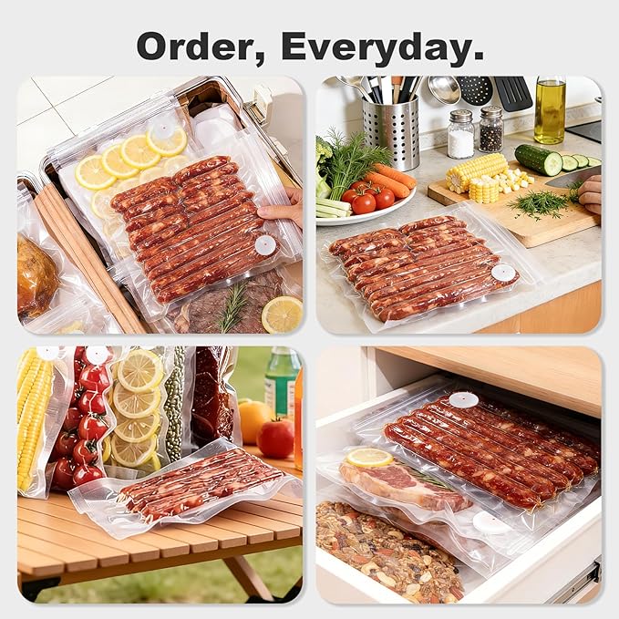 Compact Vacuum Sealer for Food: Visible Water Tank Handheld Vacuum Sealer with 15 Reusable Bags for Seal Meal Saver, Portable Food Sealer, Gifts for Mom, Wife, Chef