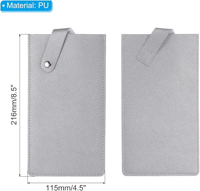 PATIKIL PU Leather Knife Meat Cleaver Sheath, Waterproof Chef Knife Guards Wide Knife Protector Cleaver Cover for Home Kitchen, Silver