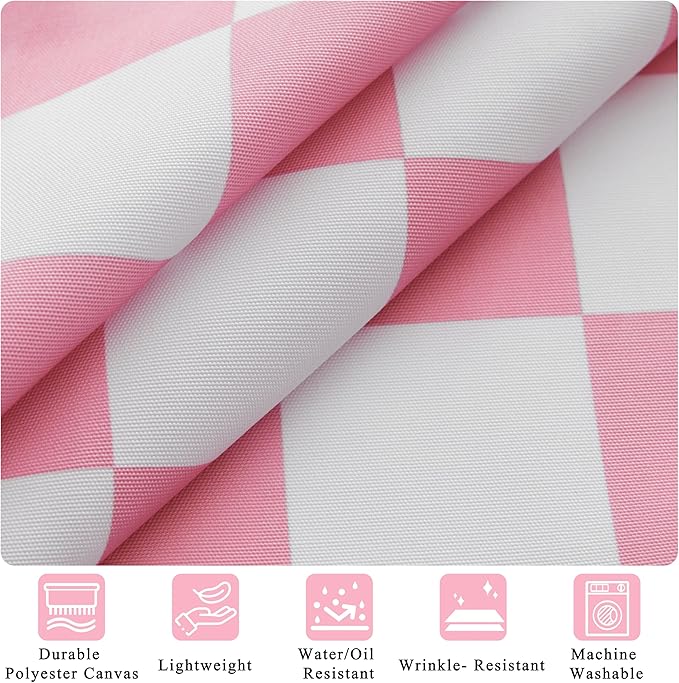 2 Pack Checkered Kitchen Apron, Pink Checkerboard Aprons for Women with Pockets Cute Aesthetic Trendy, Chef Apron for Men, Waterproof Aprons for Cooking