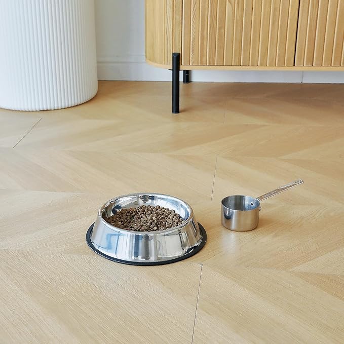 KEAWELL Premium Dog and Cat Food Measuring Cup 18/10 Stainless Steel (1, 1 Cup)