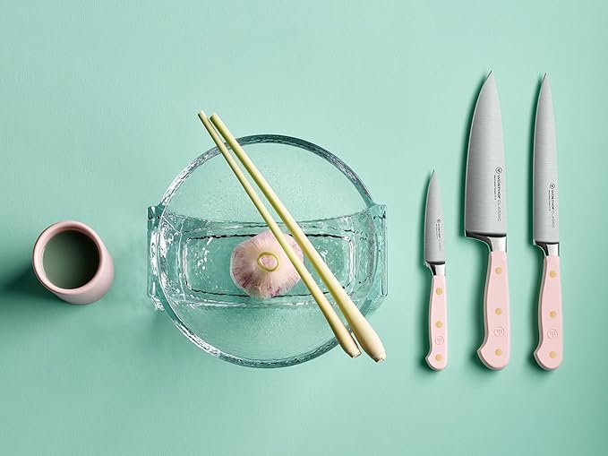 WÜSTHOF Classic Pink Himalayan Salt 3-Piece Chef's Knife Set