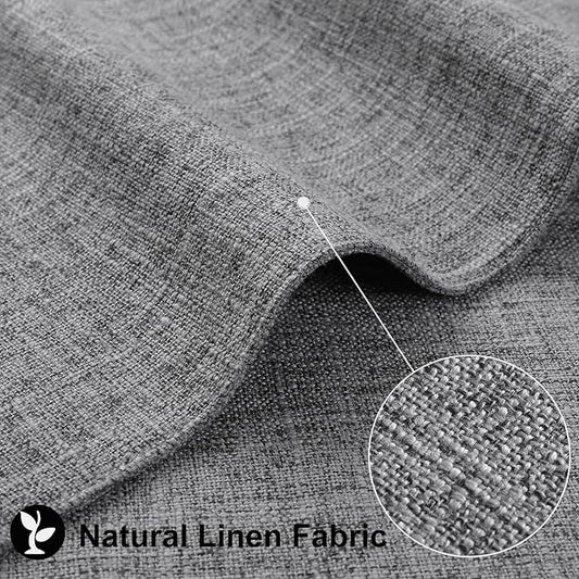 homing Cotton Linen Placemats Set of 6, Cloth Washable Farmhouse Dining Table Mats for Indoors & Outdoors, Easy to Clean, Dark Grey, 13 x 19 Inch