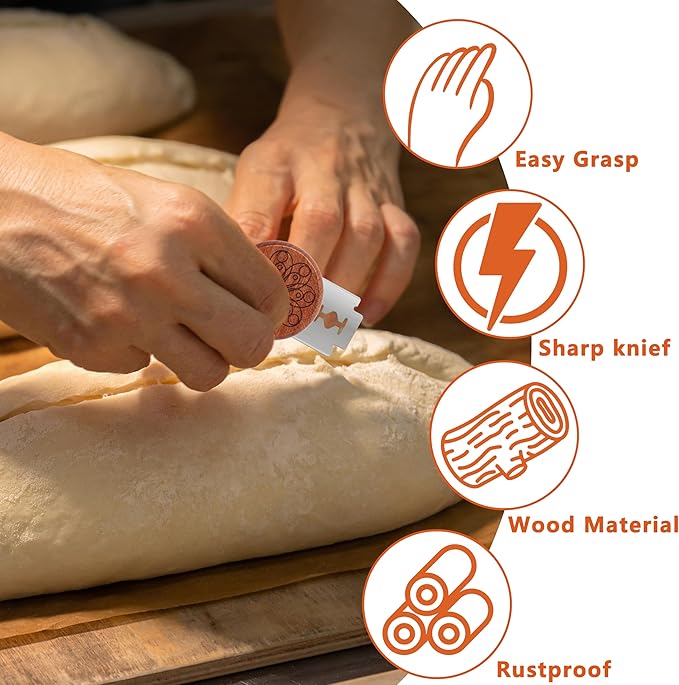 UFO Bread Lame Cutter for Homemade Sourdough,Bread Scorer Tool for Sourdough with 5 Blades and Case,Slashing Tool Bread Cutting Knife for Artisan Bread and Baguette Makers,Circle-black