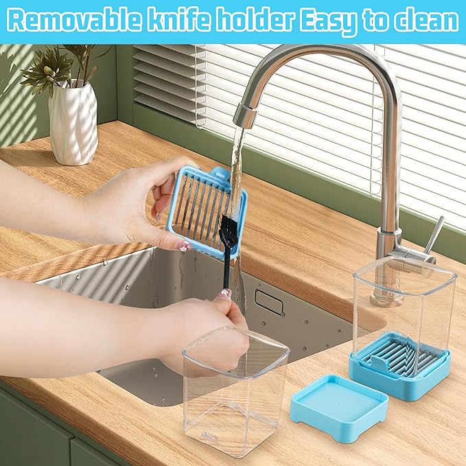 3-in-1 Strawberry Banana & Egg Slicer Cup | Detachable Fruit Cutter with Push Plate for Effortlessly Safe Slicing | Quick Meal Prep & Snacks Kitchen Gadget (Blue)