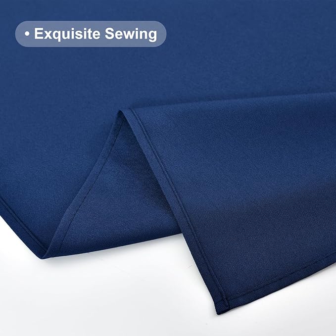 Wolkemer Small Square Tablecloth 36 x 36 Inch Washable Fabric Table Cloth Navy Blue Table Cover for Nightstand End Bedside Tables Tabletop Decoration