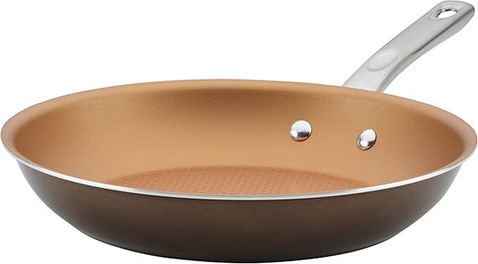 Ayesha Curry Home Collection Nonstick Frying Pan / Fry Pan / Skillet - 11.5 Inch, Brown