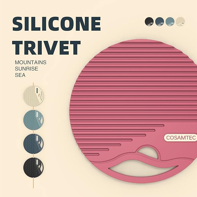 Silicone Trivets for Hot Dishes Heat Resistant Trivets for Hot Pots & Pans Multipurpose & Versatile Hot Pads for Kitchen & Countertop Table Coasters Set of 2