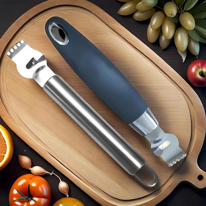 2pcs zester Stainless Steel Lemon with Hole Citrus Orange Peeling Tool Fruit Peelers