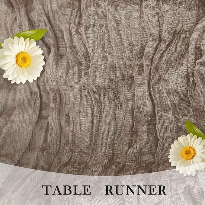 3 Pack Nude Cheesecloth Table Runner -17×120 Inch Gauze 10 FT Long Cheese Cloth Table Runners for Bridal Wedding Party Baby Shower Holiday Birthday Home Easter Decor (Nude, 3PC)