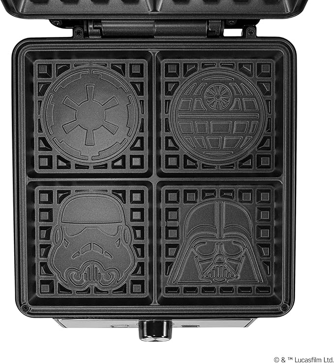 Uncanny Brands Star Wars Darth Vader Storm Trooper Deluxe Waffler - Star Wars Iconic Characters and Symbols on Your Waffles