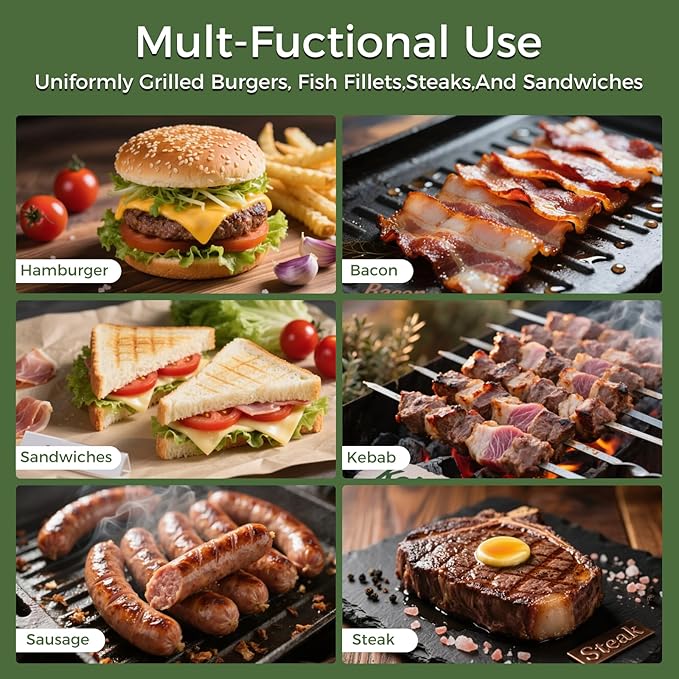 Cast Iron Smash Burger Press 7.1",Grill Bacon Meat Press Tool,Perfect for Blackstone, Camp Chef, Weber Grills & Indoor Griddles – BBQ & Cookout Must-Have (Grooved)