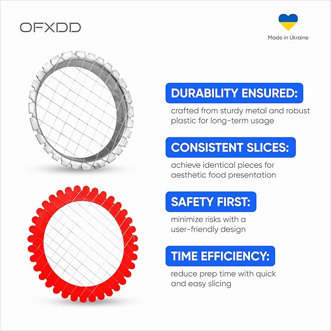 Egg Dicer for Hard Boiled Eggs - Manual Egg Salad Chopper Grid, Set of 2 - Plastic and Metal Potato, Carrot & Egg Cutter - Wire Grid for Salads and Sandwiches