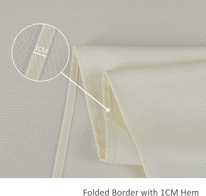 maxmill Textured Tablecloth Stain Resistant Waterproof and Wrinkle Resistant Washable Table Cloth, Fabric Table Cover for Dining Room and Outdoor Use, Rectangle 60 x 120 Inch, Ivory