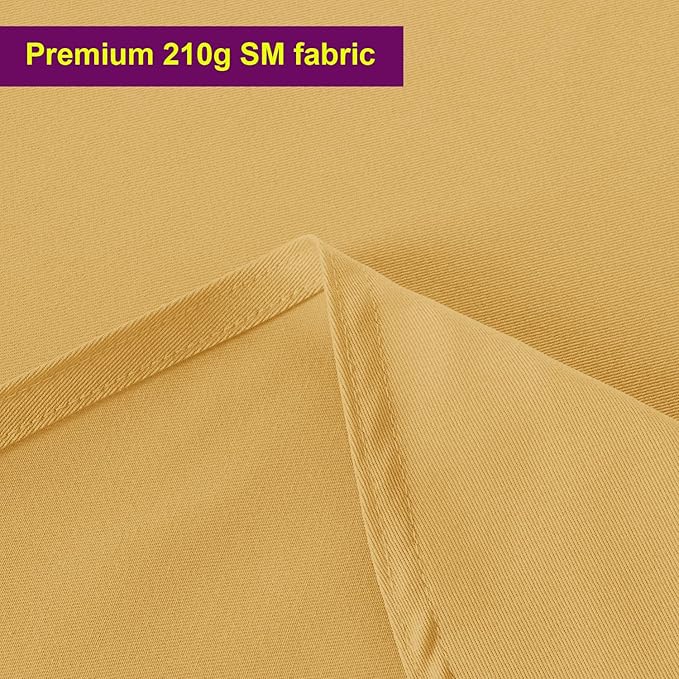 Obstal Gold Rectangle Table Cloth - Heavy Duty Water Resistance Polyester Tablecloth, Decorative Fabric Table Cover for Outdoor and Indoor Use, 60x102 Inch