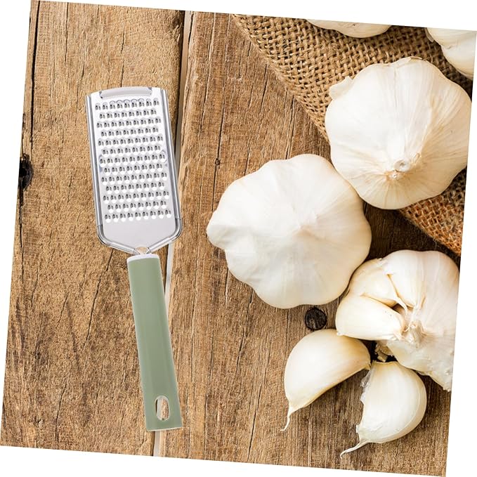 GLEAVI Stainless Steel Handheld Zester and Garlic Mincer Versatile Kitchen Tool for Grating Cheese Garlic and Chopping Vegetables Easy to Clean and Efficient Grating for Everyday Cooking