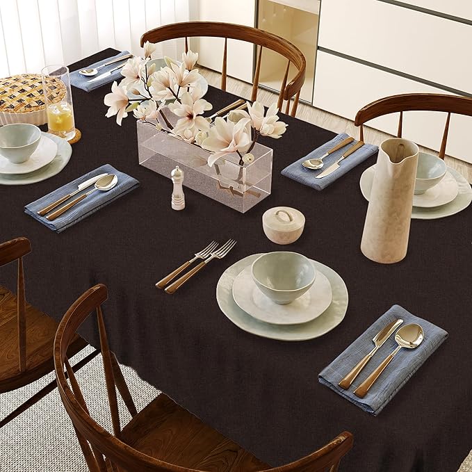 HX&OD Rectangular Tablecloth Cationic Fabric Waterproof Stain Resistant Wrinkle-Resistant for Home/Decoration/Party/Buffet/Wedding/Dining Room/Camping