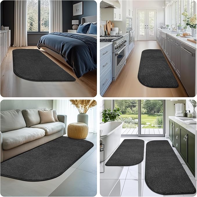Washable Kitchen Rug 24" x 35.5" / 60cm x 90cm, Non Slip Kitchen Mat for Floor, Absorbent Indoor Throw Rug for Laundry, Bathroom, Bedroom, Door