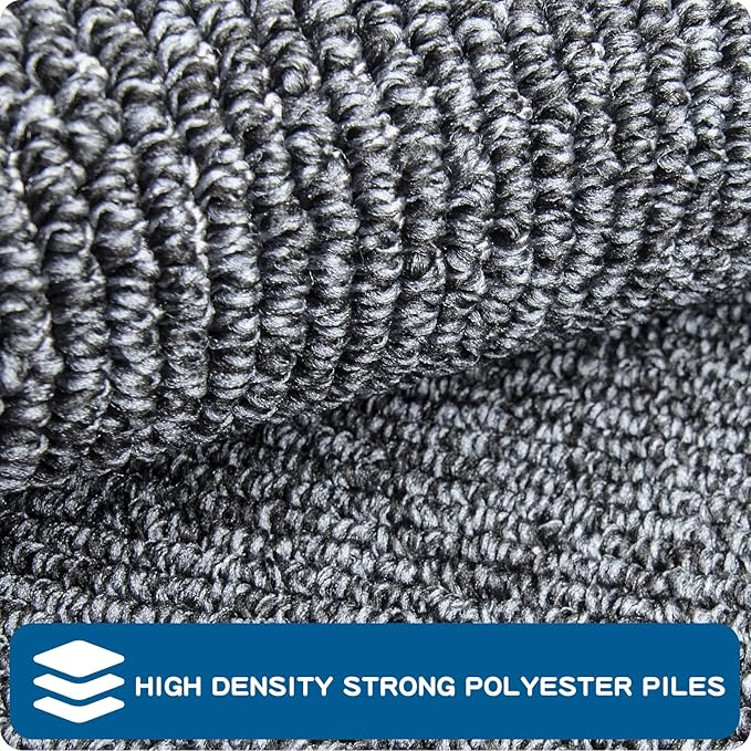 PURRUGS Machine Washable Kitchen Runner Rug 2ft x 7ft, Non-Slip/Skid Hallway Runner Rug, Super Absorbent Soft Area Rug for Hallway, Kitchen & Laundry, Rolled Packaging, Charcoal