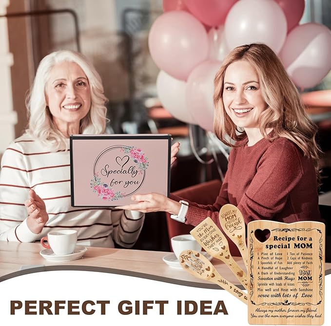 YUEYUQIU Mothers Day Gifts for Mom -Birthday Gifts for Mom from Daughter Son, Mom Cutting Board Set Present, Ideal Mothers Day Thanksgiving Christmas Gifts for Mom - Kitchen Decor Gifts for Mother
