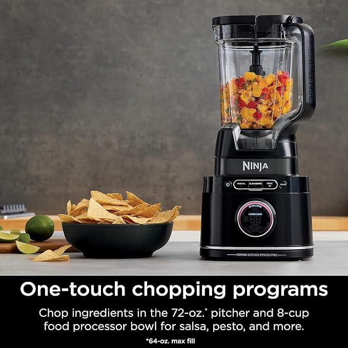 Ninja R-TB401 Detect Kitchen System Power Blender Plus Processor Pro with BlendSense Technology, Black - Certified Refurbished