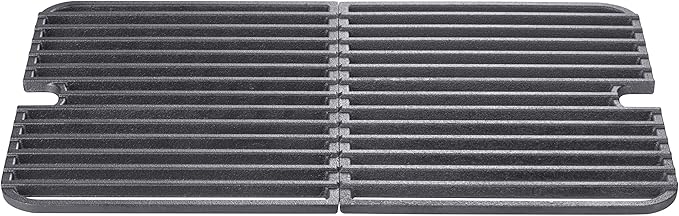 Cast Iron Go Grate (2), 5.8lbs, Rectangular, Heavy, Preseasoned, Non-Stick, Cooking-Grates, Fits Go Anywhere Charcoal and Gas Models