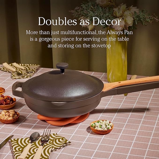 Our Place Mini Always Pan | 8.5" Ceramic Pan with Modular Lid & Beechwood Spatula | Patented 10-in-1 Nonstick, Non-Toxic Cookware Made Without PFAS | Induction & Oven-Safe up to 450°F | Sage