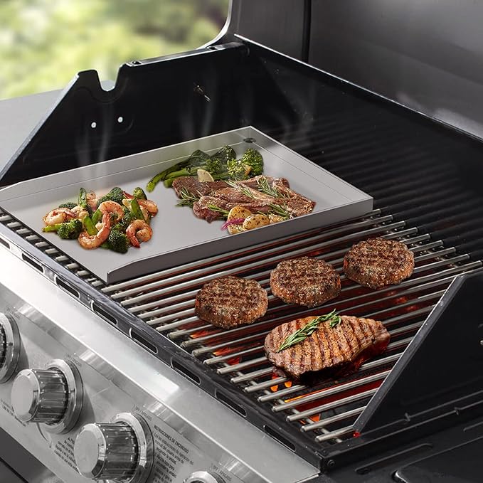 Stanbroil Stainless Steel Griddle Pan for Weber Spirit Grill Models - Gas Grill Griddle for Spirit 300 series, Spirit 700, Genesis Silver B/C, Genesis Gold B/C, Genesis Platinum B/C (2005 model Year)