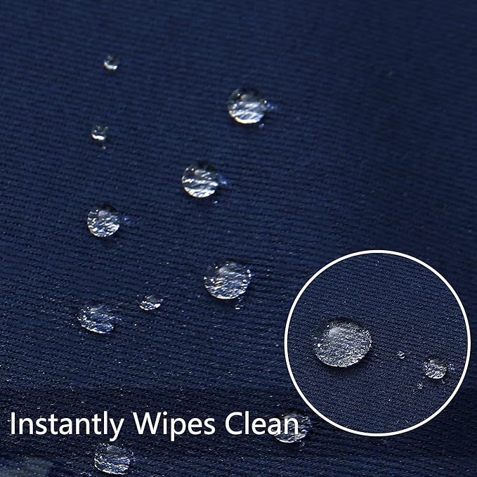 Obstal 210GSM Rectangle Table Cloth - Heavy Duty Water Resistance Microfiber Tablecloth, Decorative Fabric Table Cover for Outdoor and Indoor Use (Navy Blue,60x144 Inch)