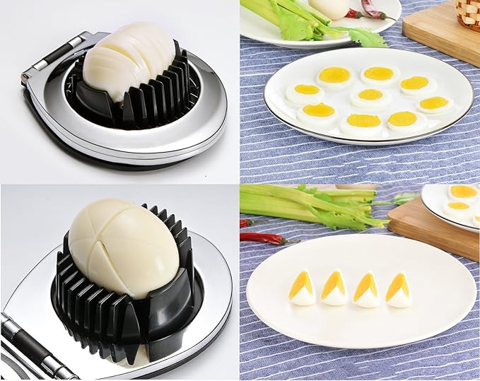Egg Slicer Cutter Multi-functional Hard Boiled Egg Wedger (2 in 1)