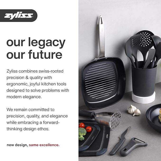 Zyliss SmoothGlide Dual Grater – Handheld with Stainless Steel Blades & Ergonomic Handle – Dual-Sided Medium & Coarse Grater for Cheese, Vegetables, Chocolate & More with Protective Cover