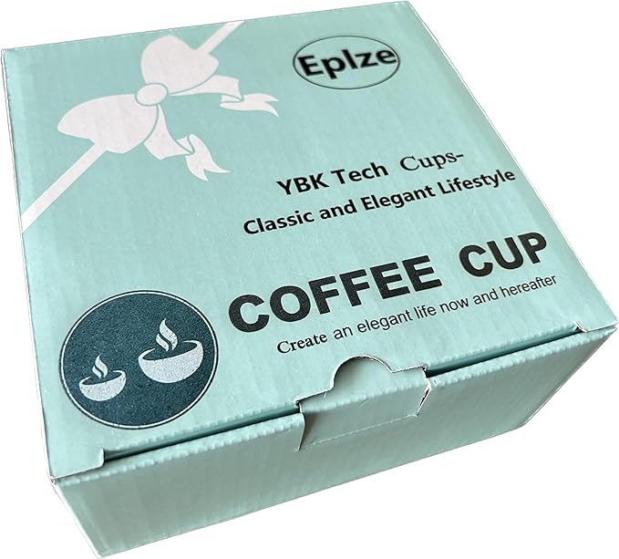 YBK Tech Euro Style Bone China Cup& Saucer Set, Ceramic Tea Coffee Cup for Home Kitchen Wedding (Vintage Rose Pattern)