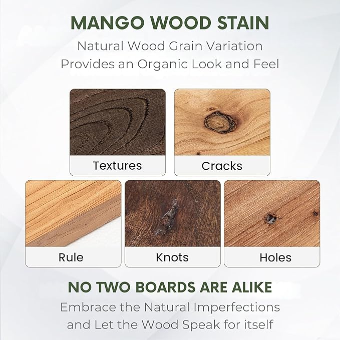 3-Piece Wooden Cutting Board Set with Juice Grooves, Mango Wood Chopping Boards for Kitchen Prep and Charcuterie Serving, Eco Friendly Multi Size Cutting Boards with Built-in Handles (Natural)