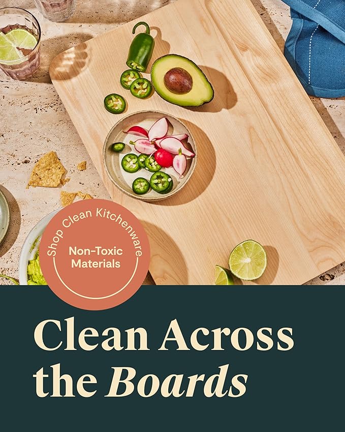 Caraway Cutting Board - Large (17 x 12”) - Double Sided Wood Cutting Board - Made From FSC-Certified Wood - Food-Safe Mineral Oil & Wax Finish