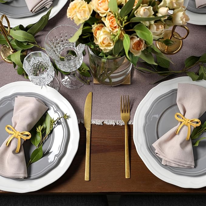 12 Pcs Gold Bow Napkin Rings, Metal Butterfly Napkin Holders for Dinner Parties Wedding Banquet Table Setting Family Gatherings Table Decoration