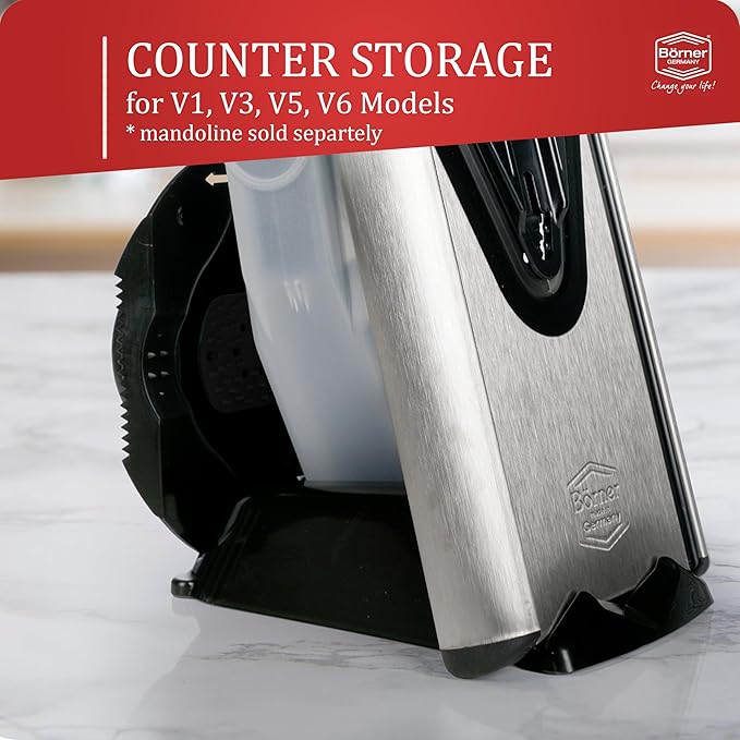 Borner by Reston Lloyd Mandoline Docking Station for Upright Storage, Black
