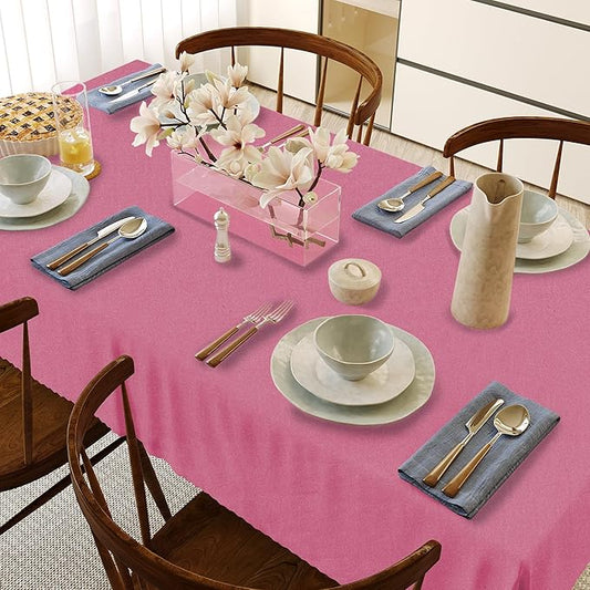HX&OD Rectangular Tablecloth Cationic Fabric Waterproof Stain Resistant Wrinkle-Resistant for Home/Decoration/Party/Buffet/Wedding/Dining Room/Camping