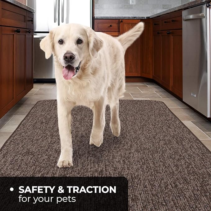 House, Home and More Skid-Resistant Carpet Runner - Pebble Gray - 20 Feet X 36 Inches