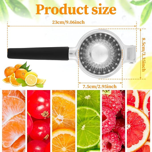 Lemon Manual Squeezer Easy to Use Lime Juicer 304 Stainless Steel Citrus Juicer Press Ergonomic Manual Squeezer Multipurpose Squeezing Tool for Kitchen Orange Lemon Lime