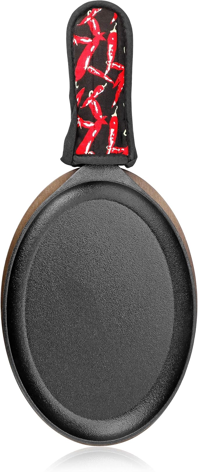 New Star Foodservice 1028614 Commerical Grade Cast Iron Fajita Set, Sizzling Skillet, Japanese Steak Plate