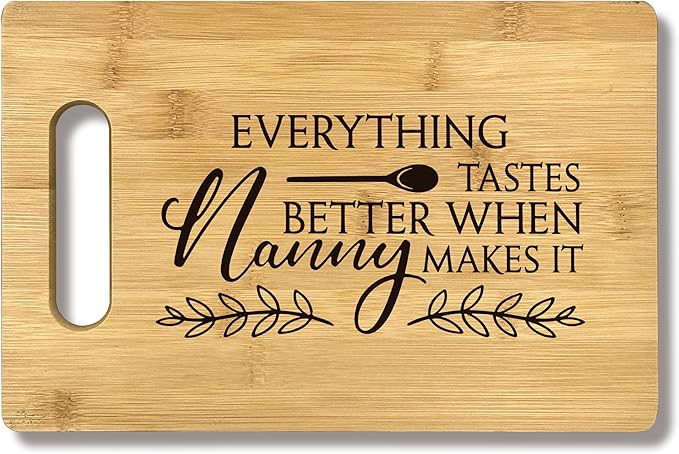 FONDCANYON Nanny Gifts - Bamboo Cutting Board Kitchen Decor, Perfect for Nanny's Christmas, Birthday, or Mother's Day