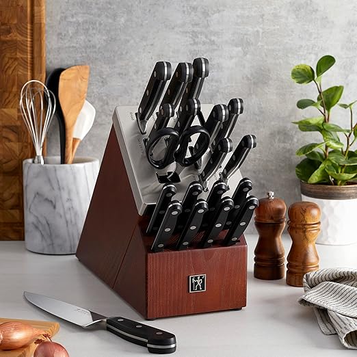 HENCKELS Classic Razor-Sharp 20-Piece Self-Sharpening Knife Set, Chef Knife, Bread Knife German Engineered Informed by 100+ Years of Mastery