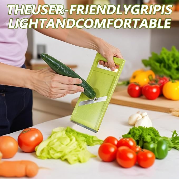 Handheld Mandoline Slicer,Stainless Steel Handheld Potato Slicer,Portable Vegetable Chip Maker for Vegetable Fruits Potato Cheese Cucumber Carrot,Quick Uniform Slice