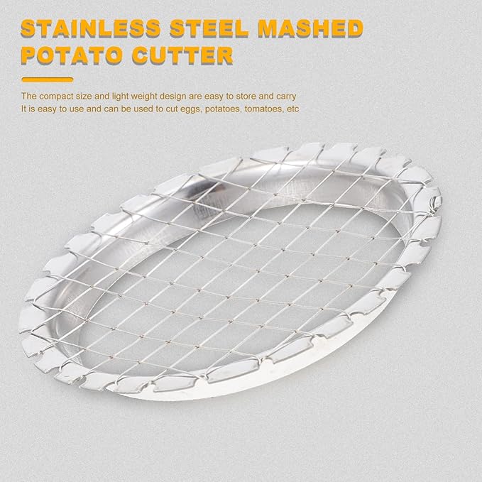 2pcs Stainless Steel Cutter Egg Salad Cutter Veggie Slicer Eggs Potato French Fry Pro Food Slicer Vegetables Manual Fruit Cube Shredding Machine Onion