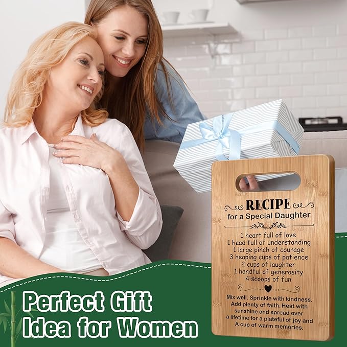 Daughter Christmas Gifts from Mom Dad Parents, Popular Daughter Cutting Board Gift for Mothers Day, Wedding, Birthday