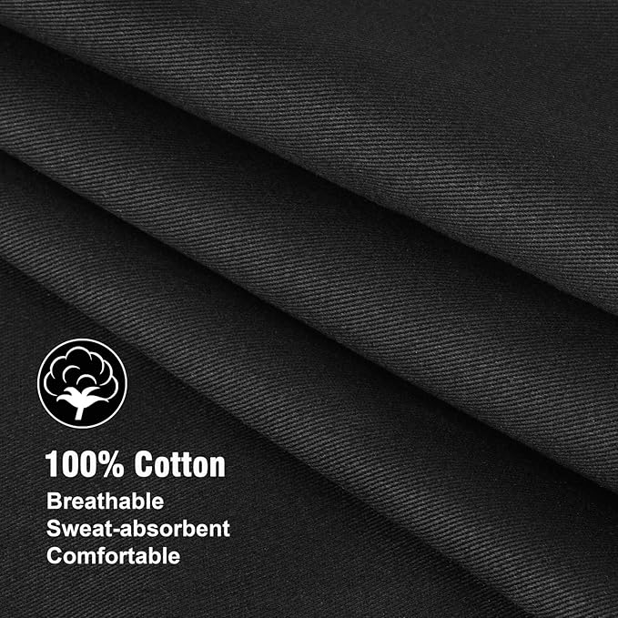 Xornis 100% Cotton Funny Apron with 2 Pockets for Men Women BBQ Grilling Adjustable Bib Black Aprons Gifts Cooking Kitchen