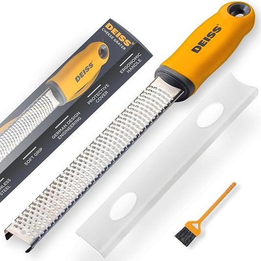 Deiss PRO Citrus Zester & Cheese Grater and Deiss PRO Apple Slicer and Corer with Cutting Base