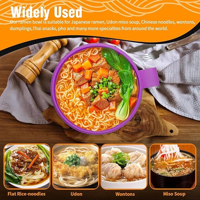 Microwave Bowl with Lids,Ramen Bowl,28oz Microwave Soup Mugs with Handles,for Soup and Instant Noodles,Oatmeal, Gumbo, Salad, College Dorm Room Essentials for Girls for Boys Apartment Essentials