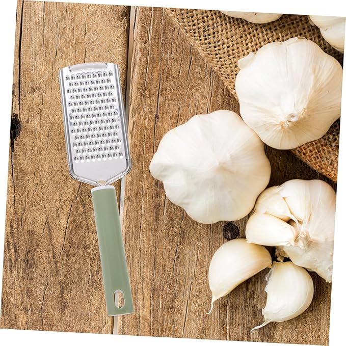 STOBAZA Stainless Steel Garlic Mincer Cheese Zester Versatile Handheld Kitchen Tool for Grating Garlic Ginger Cheese More Easy to Clean Safe Design