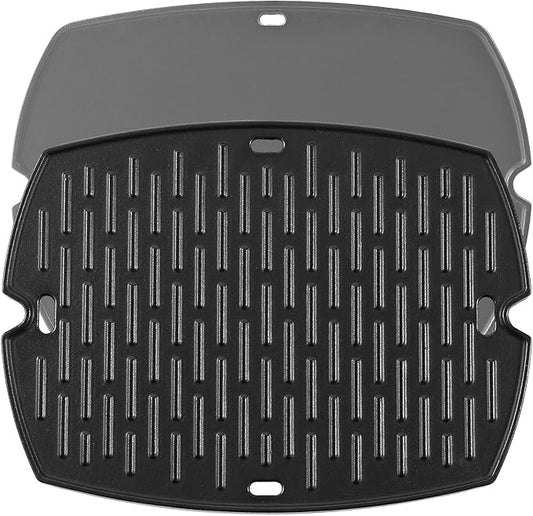 7582 Q1200 Griddle Full Size Grill Replacement Parts for Weber Baby Q Q100 Q120 Q140 Q1000 Q1400 Flat Top Griddle Insert 6558 7644 51010001 386002 516002 Accessories Cast Iron Reversible Griddle Plate