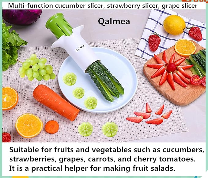Vegetable Slicer Fruit Cutter Cucumber, Strawberry, Carrot, Potato | Easy Salad Maker, Cheese Grater for Kitchen | Creative Multi-Function Manual Food Chopper
